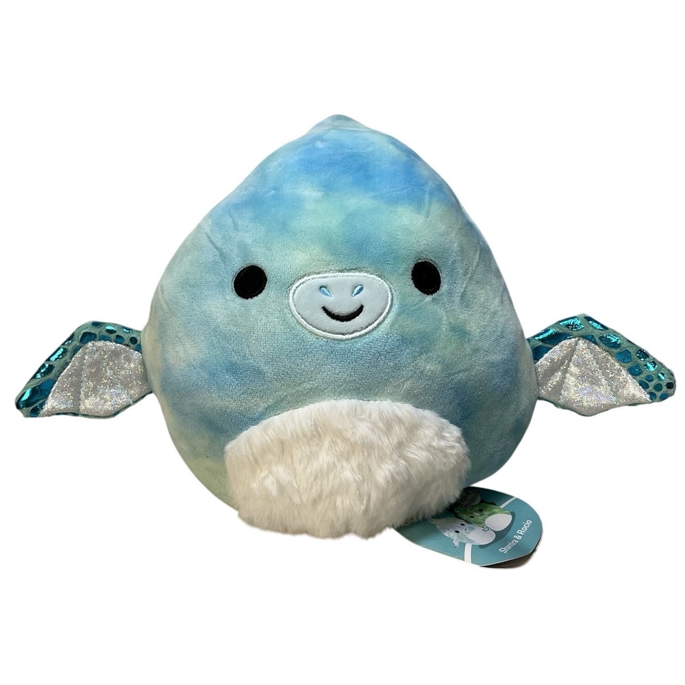 NWT 2 in 1 Squishmallow Shantira & Rocio Shark and Dinosaur Reversible Plush Toy
